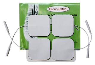 AUVON TENS Unit Replacement Pads, 4 x 8 Large Butterfly Shaped Electrode  Pads for Back/Lower Back Pain, Reusable Latex-Free, Stim Pads with